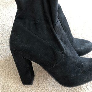 Steve Madden Black Suede Booties